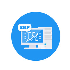 ERP software vector icon