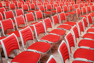 Fototapeta premium empty red seats