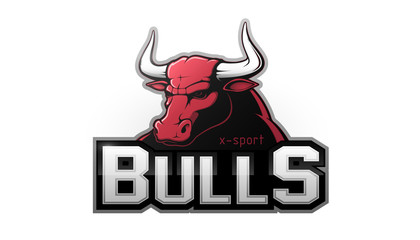 Modern professional bull logo for a sport team