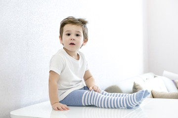 baby climbed on the table, baby safety, hyperactive baby