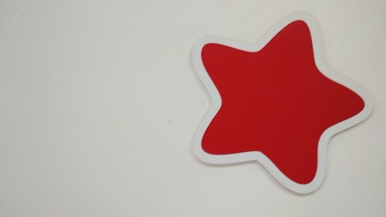 red star on the white background