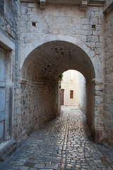 Fototapeta premium street of old Croatian town Trogir