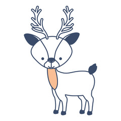 Fototapeta na wymiar beautiful reindeer woodland character vector illustration design