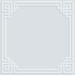 Islamic white frame ornament pattern background