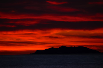 Red sunset for Gorgona