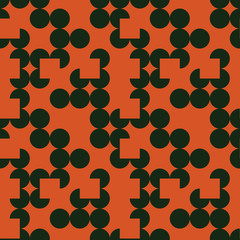 Irregular circle grid seamless pattern. For print, fashion design, wrapping, wallpaper