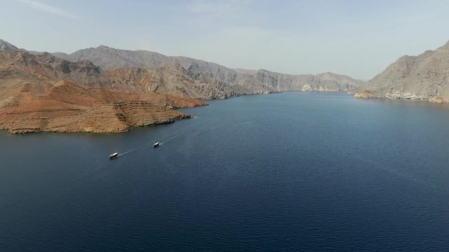  Fly above Khasab Fjords, Oman ( aerial footage )