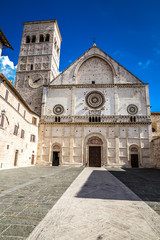 Fototapeta na wymiar Cathedral of San Rufino - Assisi, Umbria, Italy