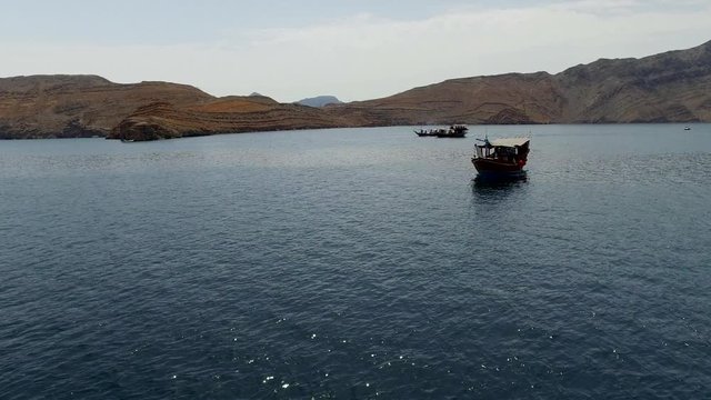  Fly above Khasab Fjords, Oman ( aerial footage )