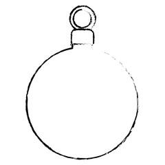 christmas ball hanging decorative vector illustration design