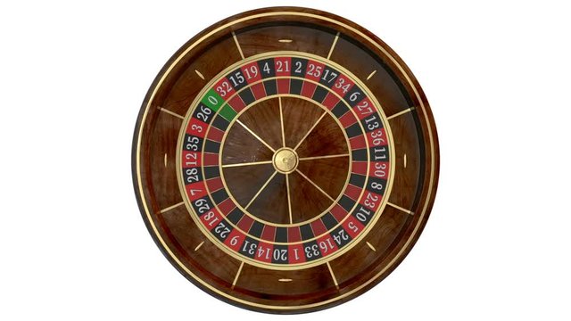 Casino roulette wheel. Animated mask added