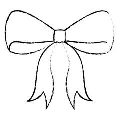 cute bowntie decorative icon vector illustration design