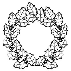 christmas crown wreath decorative vector illustration design