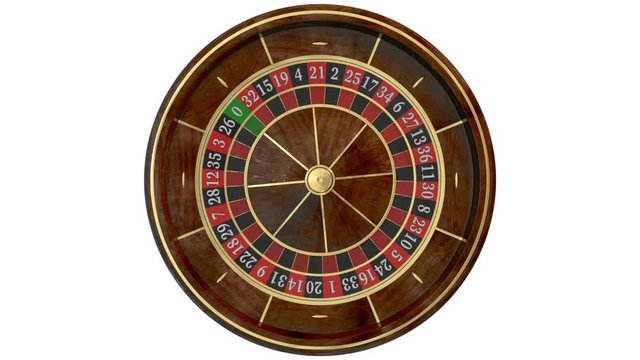 Casino roulette wheel. Animated mask added