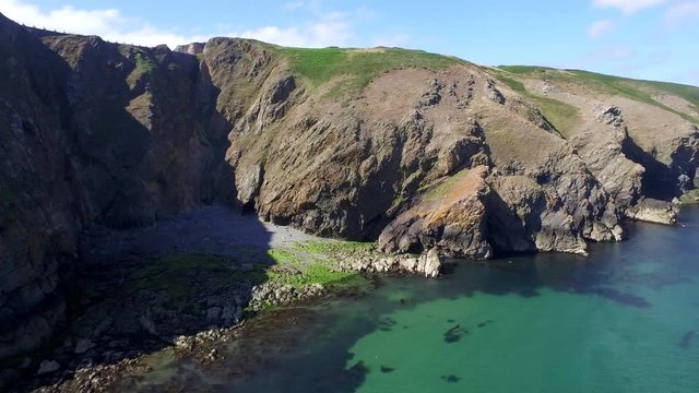 Fly above Sark the crown jewel of the Channel Islands, United Kingdom ( aerial footage )