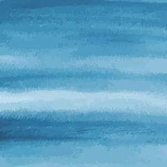 blue watercolor texture background, striped, hand painted vector illustration