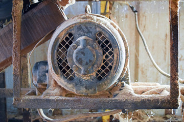Saw motor in old carpentry