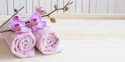 Spa still life with orchid