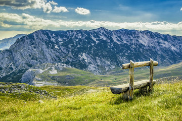 Beautiful landscape of Montenegro, Montenegro mountains, sea and mountains. Panorama