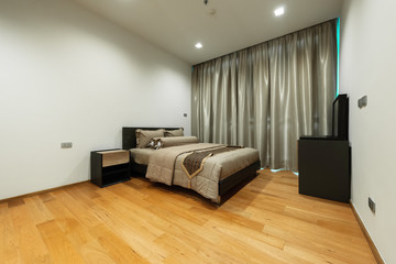 Bedroom interior. Comfortable bedroom with nice decoration