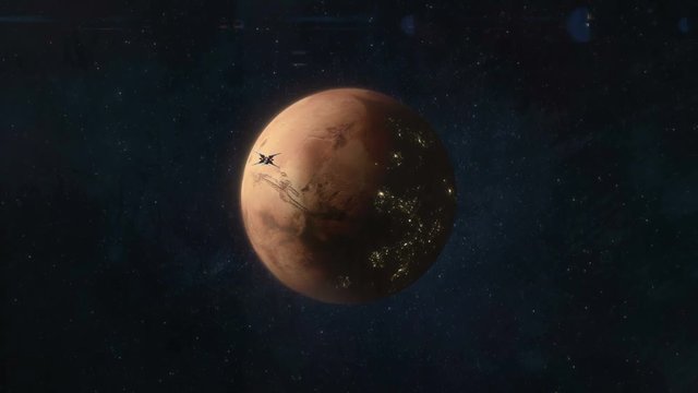 Mars of the Future - Spaceship Leaving