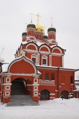 old Orthodox Church in the center of Moscow in Zaryadye Park