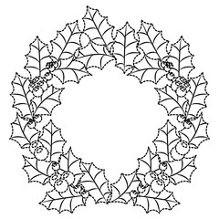christmas crown wreath decorative vector illustration design