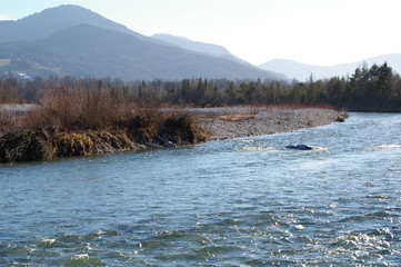 Isar Fluss Karwendel Bayern Natur