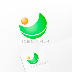 Abstract icon, symbol, vector sign.