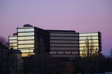 Europäisches Patentamt München Abendsonne Abends Blaue Stunde