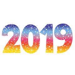 2019 New Year two thousand nineteen decorative number