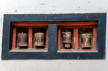Old Tibetan prayer wheel