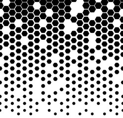 Abstract geometric black and white graphic design print halftone triangle pattern