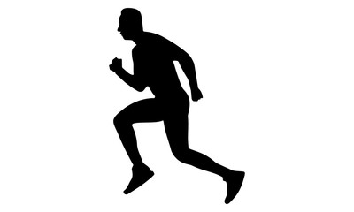 Fototapeta na wymiar image of the runner silhouette