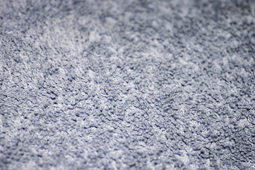 Closeup of grey towel texture, fibers of bath towel background