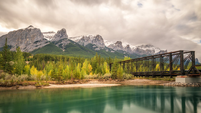 Canmore Engine Bridge - Spur Line and Higashikawa Friendship Trail across the Bow River