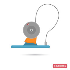 Mantel for pike fishing color flat icon