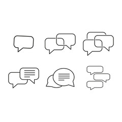 Obraz premium Set message icons