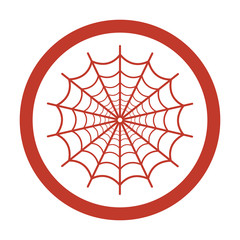 Spider web icon on white background.