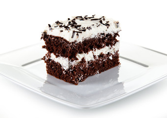 Chocolate cake with cream