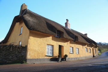 Fototapeta na wymiar Beutiful historic cottage in village of Branscombe, Devon