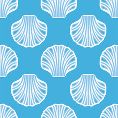 vector sea shell seamless background