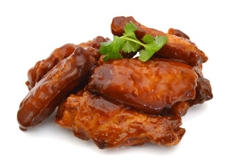 Chicken wings with barbeque sauce