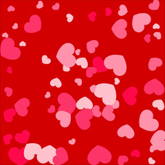 Heart confetti background.