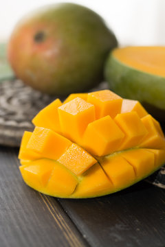 Tropical healthy fruit ripe organic mango