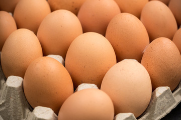 Brown cage-free chicken eggs