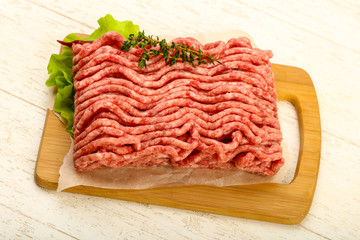 Raw minced beef meat