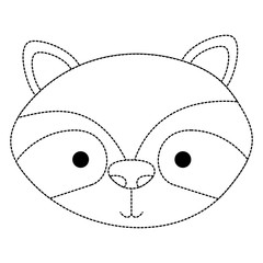 cute skunk woodland character vector illustration design