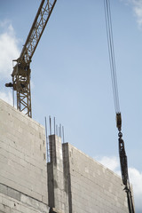 construction site with crane