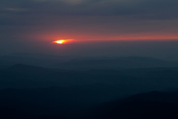 Sunset in the mountains